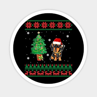 Dachshund  Merry Xmas Ugly Christmas Magnet